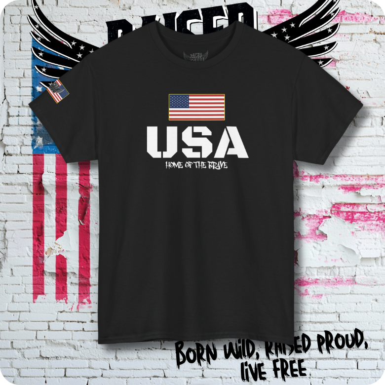 USA Home of the Brave – Patriotic T-Shirt