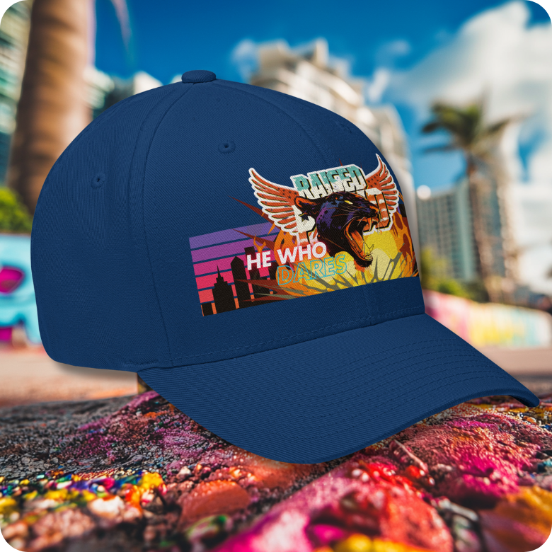 "He Who Dares" Panther Closed-Back Structured Cap
