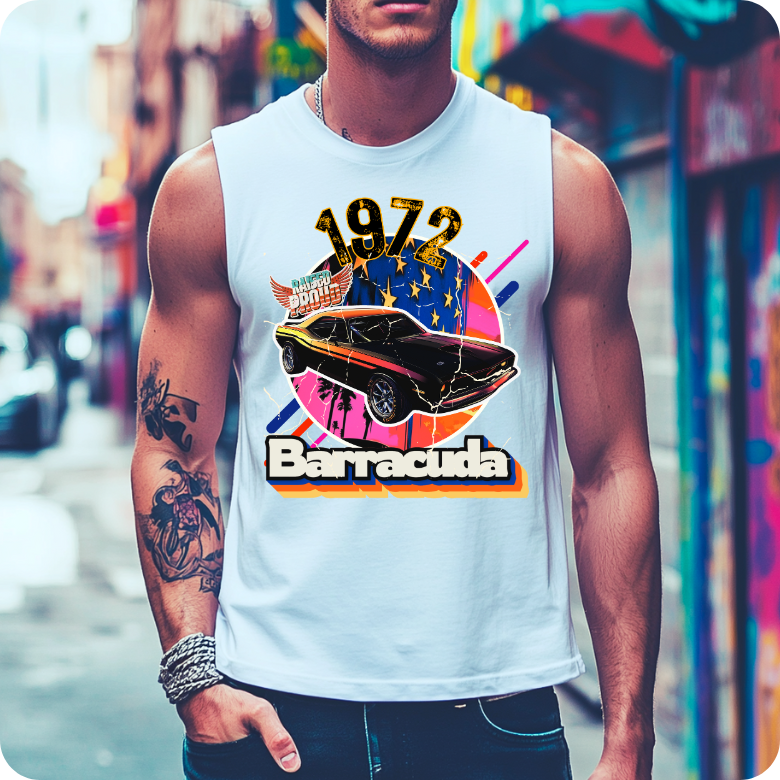 Raised Proud 1972 Barracuda Tank - Muscle Collection