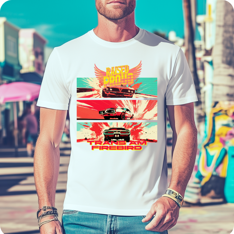 Raised Proud Trans Am Firebird T-Shirt - Muscle Collection