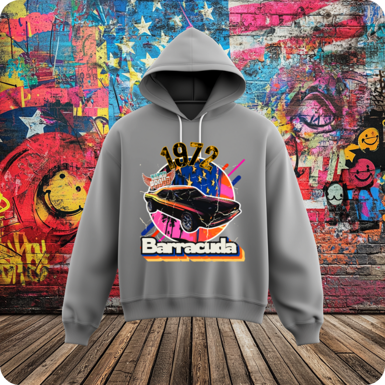 Highway Predator '72 — American Muscle Hooded Sweatshirt