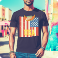 Raised Proud USA Flag T-Shirt - Classic Collection