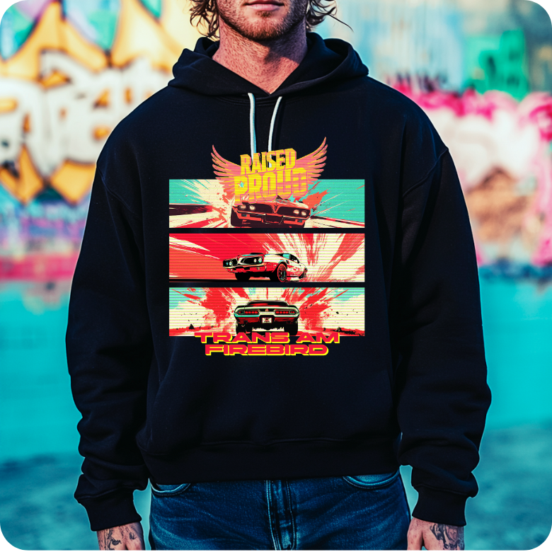 Raised Proud Trans Am Firebird Sweatshirt - Muscle Collection