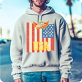 Raised Proud USA Flag Sweatshirt - Classic Collection
