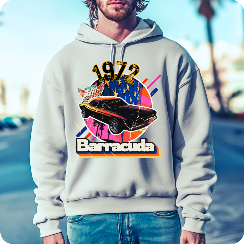 Raised Proud 1972 Barracuda Sweatshirt - Muscle Collection