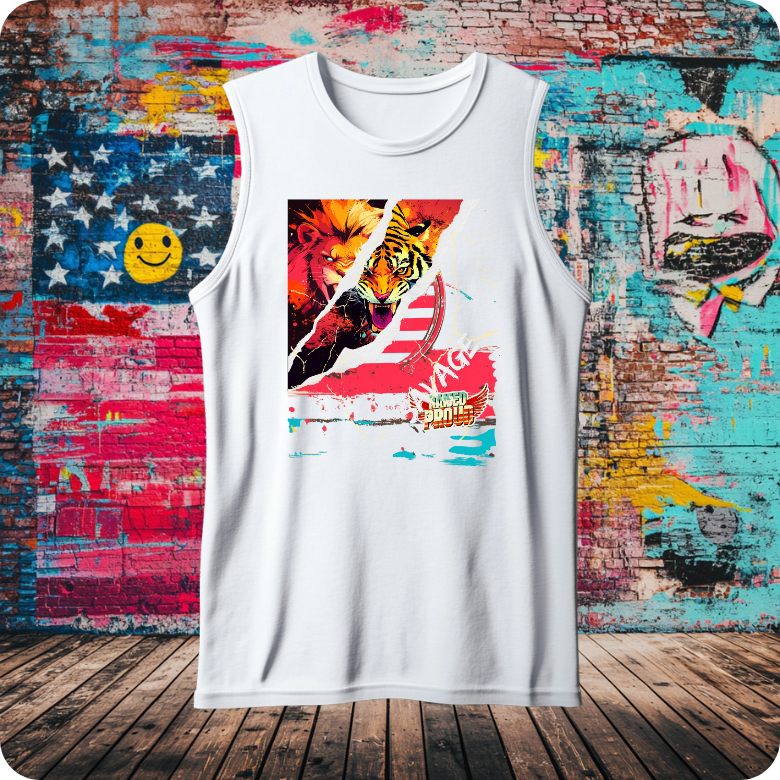"Savage" Lion/Tiger Tanks Top