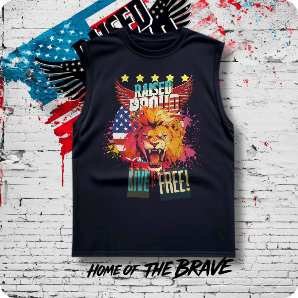 "Live Free" Lion Tank Top