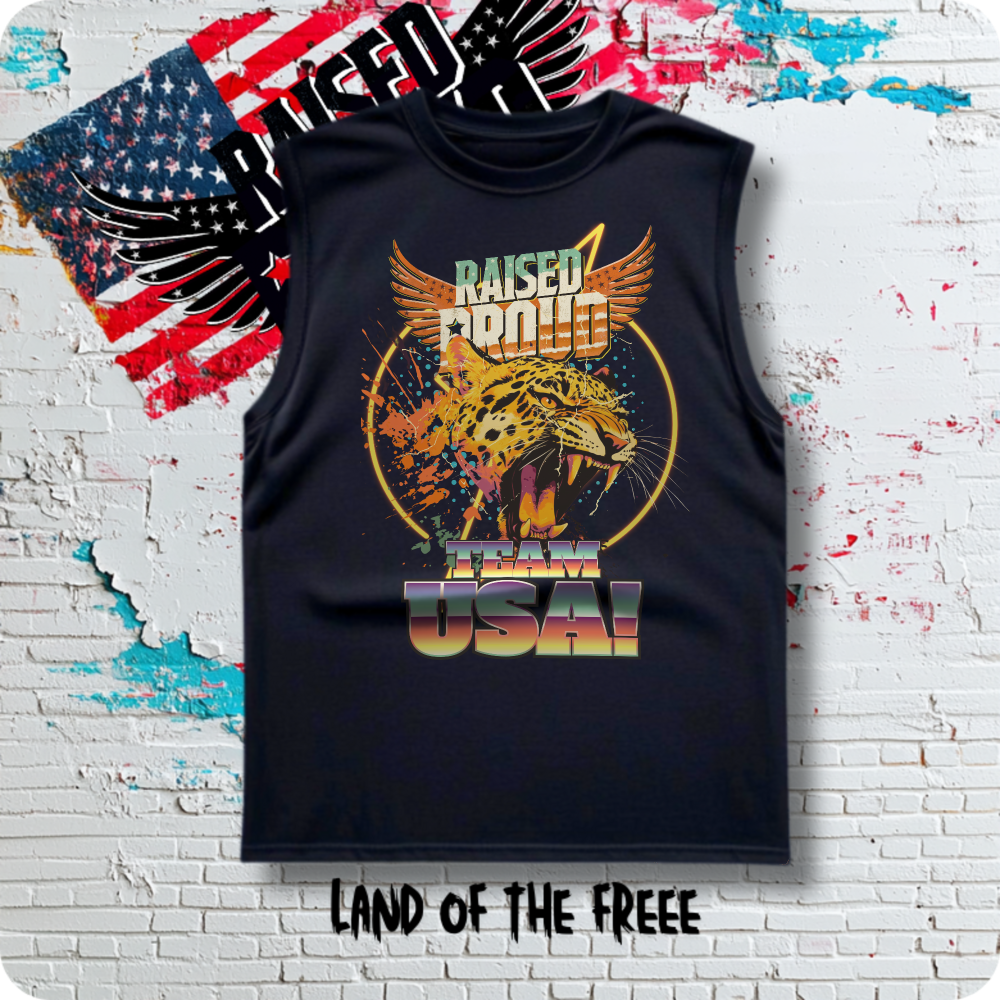 "Team USA" Leopard Tanks Top