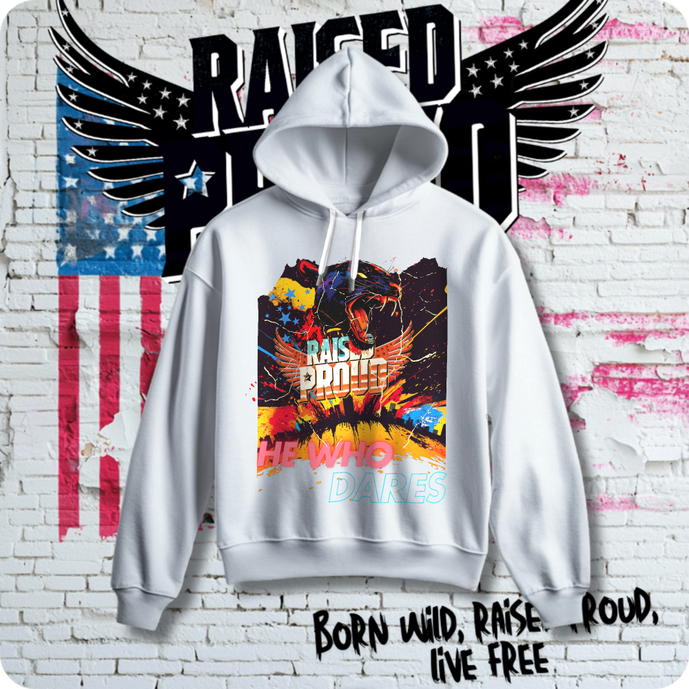 "He Who Dares" Panther Lightweight Hooded Sweatshirt