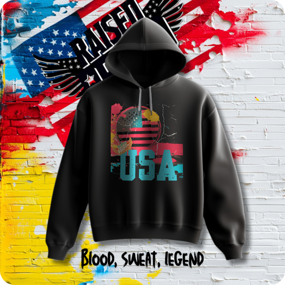 USA Sweatshirt Lightweight Hooded Sweatshirt #3