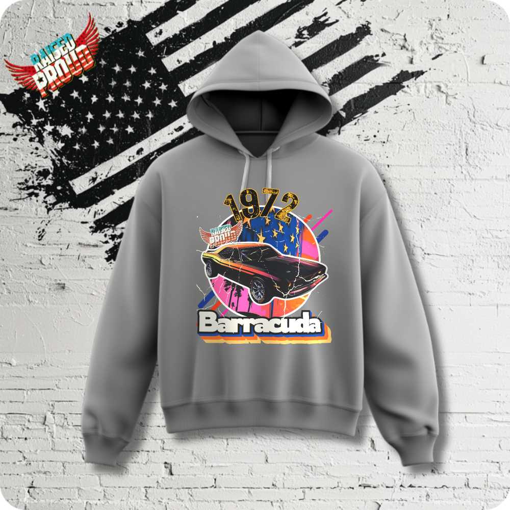 Highway Predator '72 — American Muscle Hooded Sweatshirt
