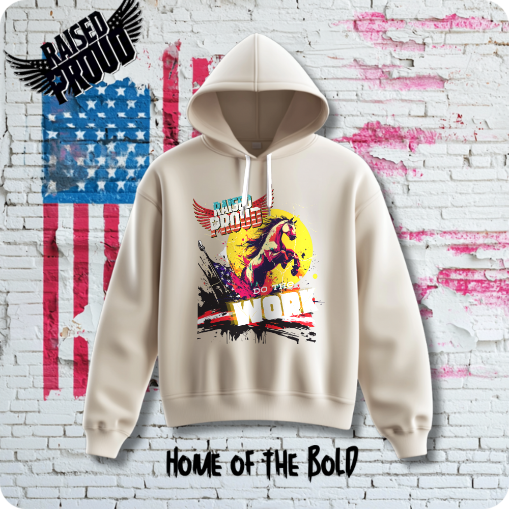 "Do The Work" Stallion Lightweight Hooded Sweatshirt
