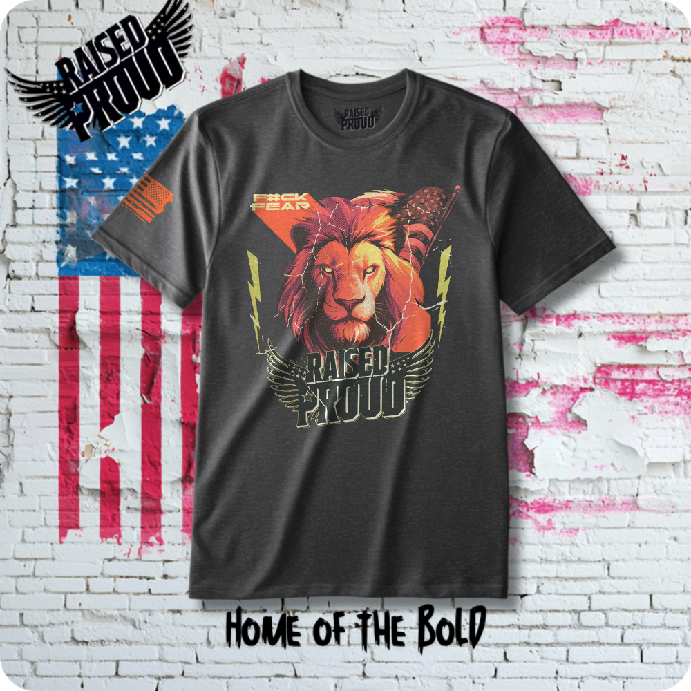 "F*uck Fear" lion tee| Heavy Cotton T-Shirt
