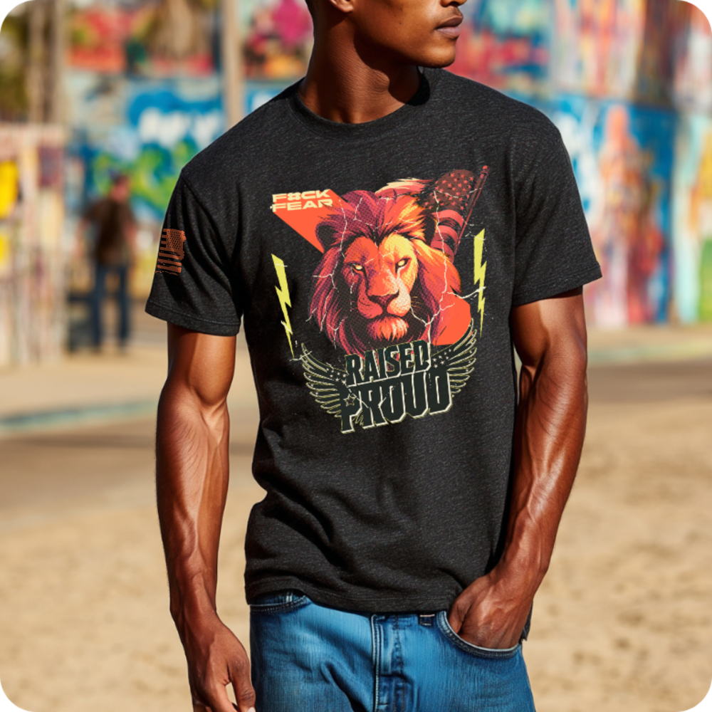 "F*uck Fear" lion tee| Heavy Cotton T-Shirt